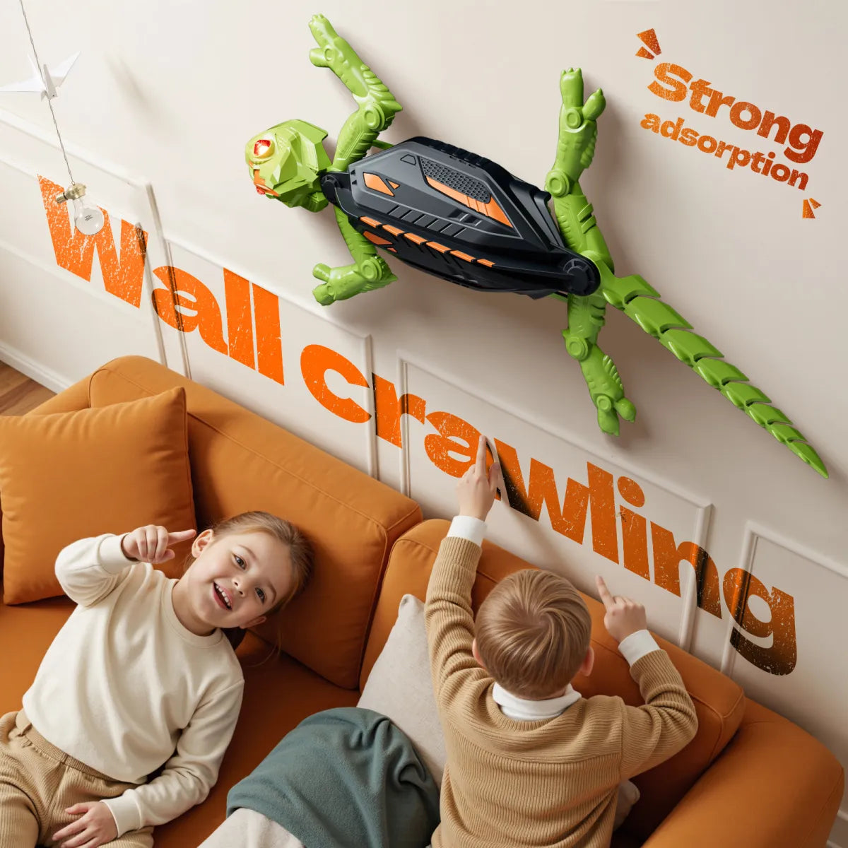 PWALL™ Gecko Chaser – Wall-Climbing Pet & Kids Toy