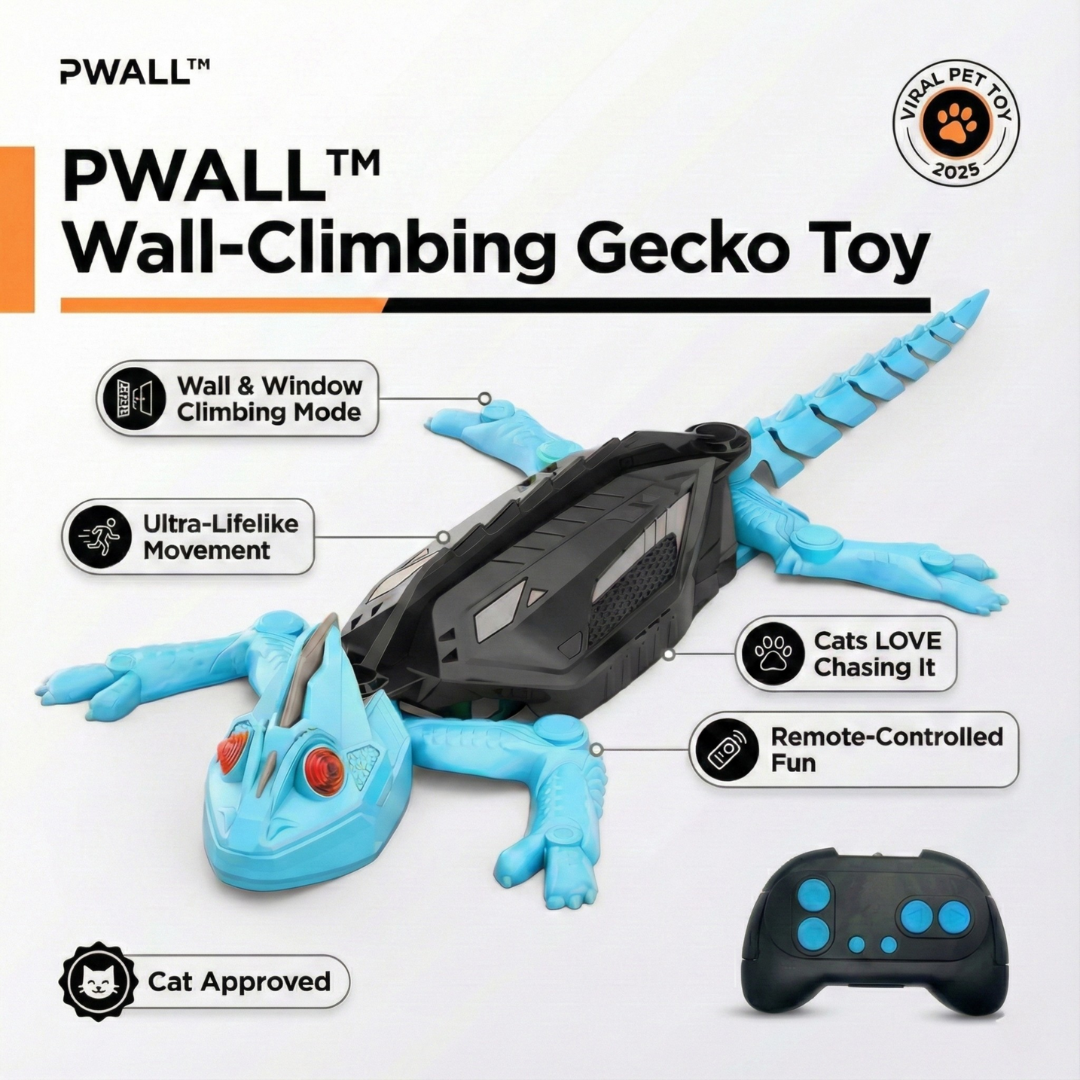 PWALL™ Gecko Chaser – Wall-Climbing Pet & Kids Toy